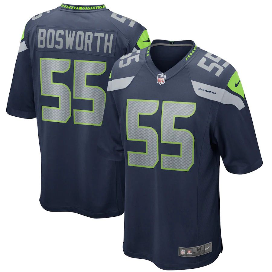 Men Seattle Seahawks 55 Brian Bosworth Nike College Navy Game Retired Player NFL Jersey